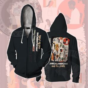 2024 Black History Theme African Americans and the Arts Cosplay Zip Up Hoodie