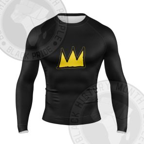 African Americans The Arts Basquiat Crown Long Sleeve Compression Shirt