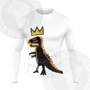 African Americans The Arts Basquiat Dinosaur Long Sleeve Compression Shirt