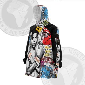 African Americans The Arts Basquiat Graffiti Boxing Snug Oversized Blanket Hoodie