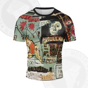 African Americans The Arts Basquiat Graffiti Short Sleeve Compression Shirt