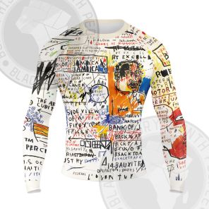 African Americans The Arts Basquiat Notes Long Sleeve Compression Shirt