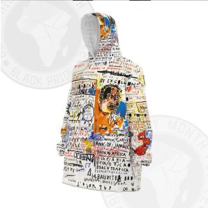 African Americans The Arts Basquiat Notes Snug Oversized Blanket Hoodie