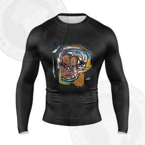 African Americans The Arts Basquiat Skull Long Sleeve Compression Shirt