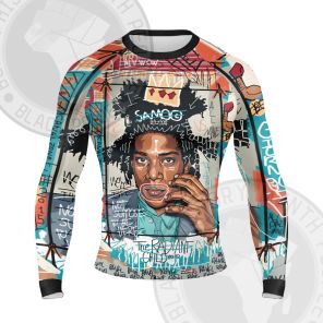 African Americans The Arts Basquiat Think Long Sleeve Compression Shirt