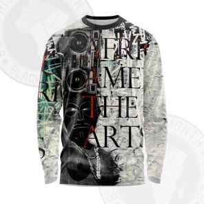 African Americans The Arts Black and White Illustration Long Sleeve Shirt