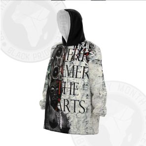 African Americans The Arts Black and White Illustration Snug Oversized Blanket Hoodie