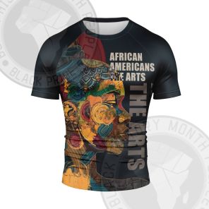 African Americans The Arts Black People Color Short Sleeve Compression Shirt