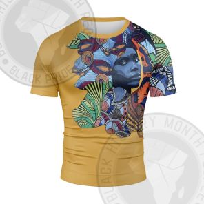 African Americans The Arts Black Woman art Short Sleeve Compression Shirt