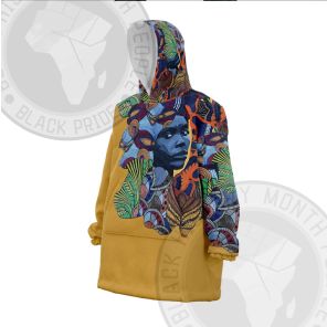 African Americans The Arts Black Woman art Snug Oversized Blanket Hoodie