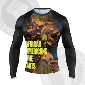 African Americans The Arts Color Bigital Art Painting Long Sleeve Compression Shirt