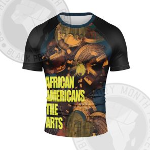 African Americans The Arts Color Bigital Art Painting Short Sleeve Compression Shirt