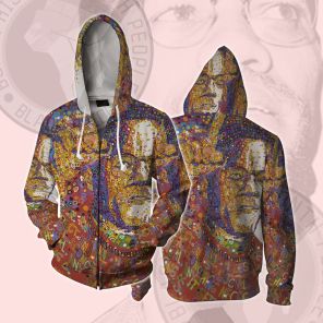 African Americans The Arts Malcolm X art illustration Cosplay Zip Up Hoodie
