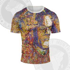 African Americans The Arts Malcolm X art illustration Short Sleeve Compression Shirt