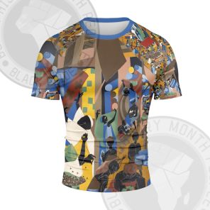 African Americans The Arts Street to Mbari Short Sleeve Compression Shirt