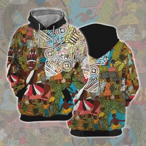 African Life Illustration Cosplay Hoodie