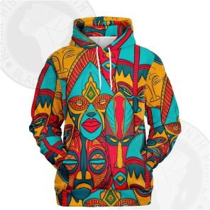 African Mask Colorful Afrocentric Fashion Hoodie