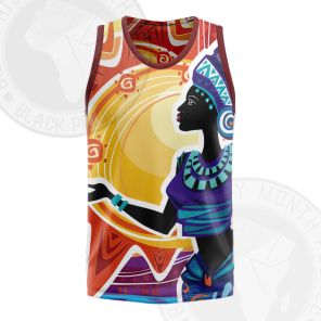 African Pattern Female Basketball Jersey