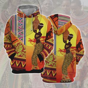 African Pattern Woman Elephant Cosplay Hoodie