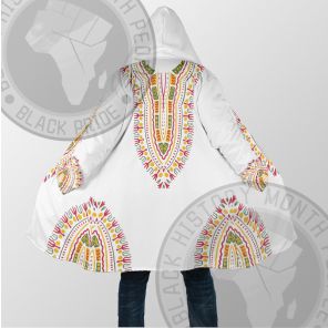 African Totem Dashiki White Flower Dream Cloak