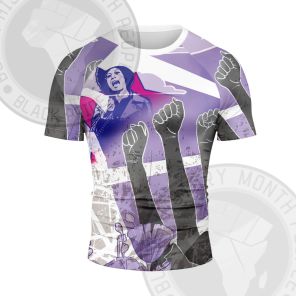 Angela Davis Defend Freedom Short Sleeve Compression Shirt