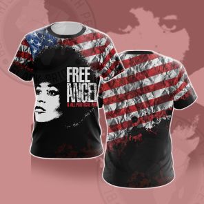 Angela Davis Freedom Leader Cosplay T-shirt