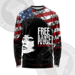 Angela Davis Freedom Leader Long Sleeve Shirt