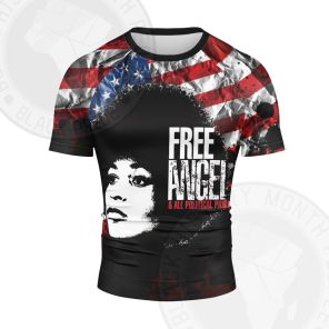 Angela Davis Freedom Leader Short Sleeve Compression Shirt