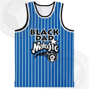 Black Dad Magic No 1 Basketball Jersey