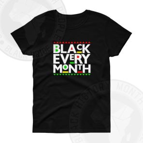 Black Every Month Martin Font Short Sleeve T-Shirt