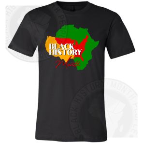 Black History Month Africa America Map T-shirt