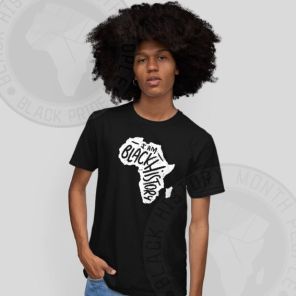 Black History Month I Am Black History Africa Shape T-Shirt