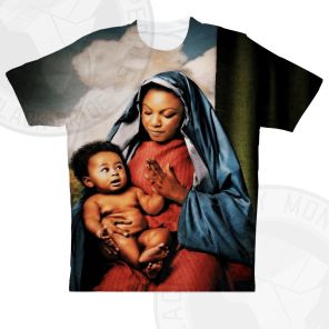 Black Jesus and Mother Mary T-shirt