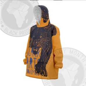 Black Panther Black Power Art Illustration Snug Oversized Blanket Hoodie