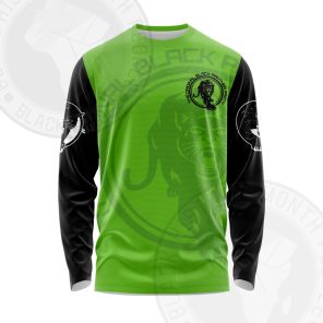 Black Panther Party Green Long Sleeve Shirt