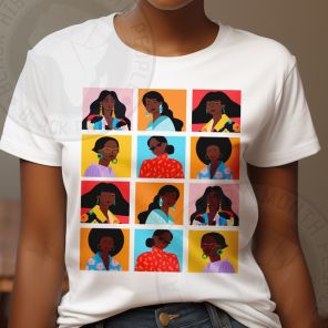 Black Women Squares African T-Shirt