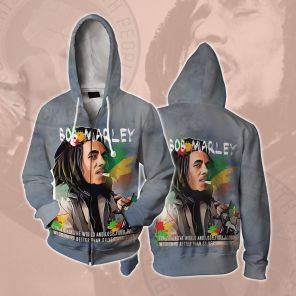 BOB MARLEY DONT LOSE YOUR SOUL Cosplay Zip Up Hoodie