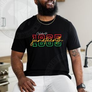 Celebrate 1865 Juneteenth Afro T-Shirt