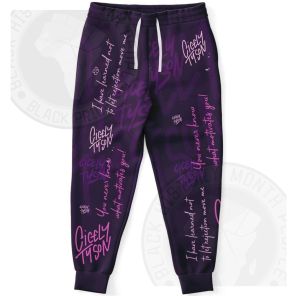 Cicely Tyson Purple Joggers