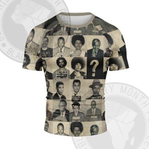 Civil Rights Hero Leaders All Over Printed Short Sleeve Compression Shirt