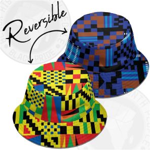Colorful Kente Hat Reversible Bucket Hat
