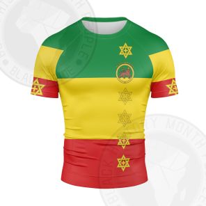Haile Selassie I Banner Short Sleeve Compression Shirt