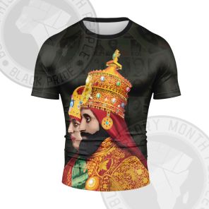 Haile Selassie I Collage Short Sleeve Compression Shirt