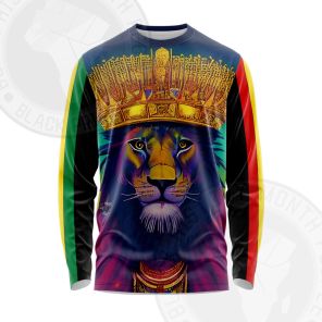 Haile Selassie I Crown And Lion Long Sleeve Shirt