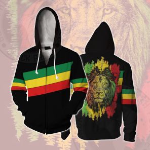 Haile Selassie I Lion Cosplay Zip Up Hoodie
