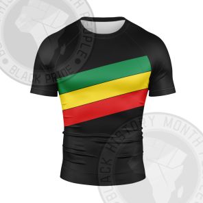 Haile Selassie I Lion Short Sleeve Compression Shirt
