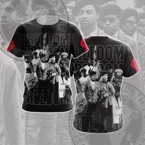 Huey Newton Freedom Black person Cosplay T-shirt
