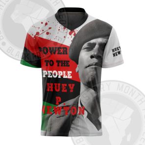 Huey Newton Returning Power To The People Football Jersey