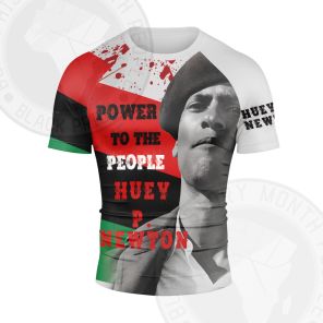 Huey Newton Returning Power To The People Short Sleeve Compression Shirt