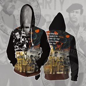 Huey Newton You Have To Pick The Gun Up Cosplay Zip Up Hoodie